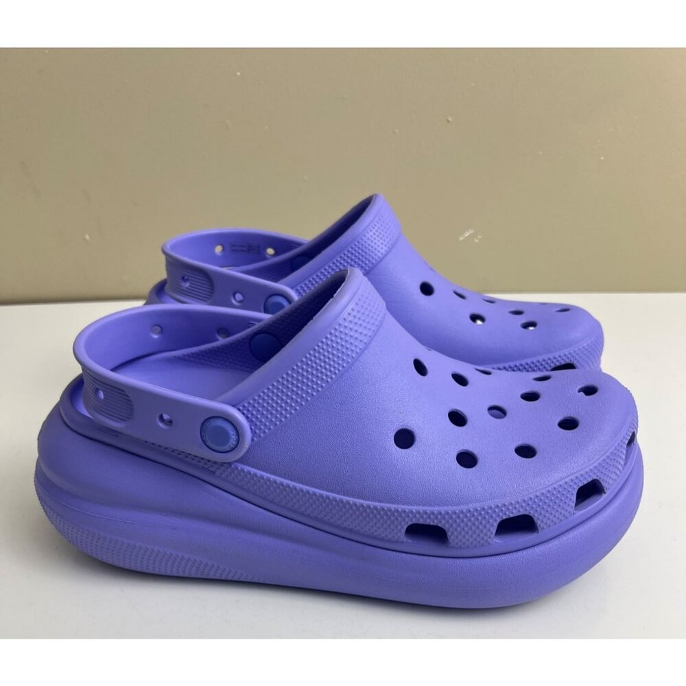 Crocs Classic Crush Violet Purple  Platform Clog Womens 9 Mens 7 Slip On Chunky - Picture 4 of 7